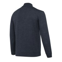 Merino Half Zip pulóver - Ebony