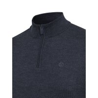 Merino Half Zip pulóver - Ebony